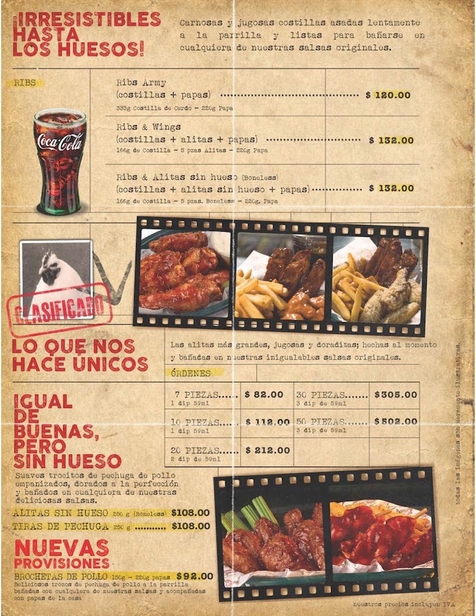 Wing's Army Salina Cruz Menu - Image 5